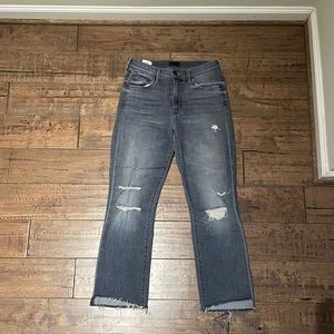 Mother Distressed Ankle Jeans